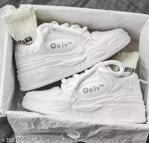 OGIY WHITE AND BLUE SHADE SNEAKERS FOR MEN