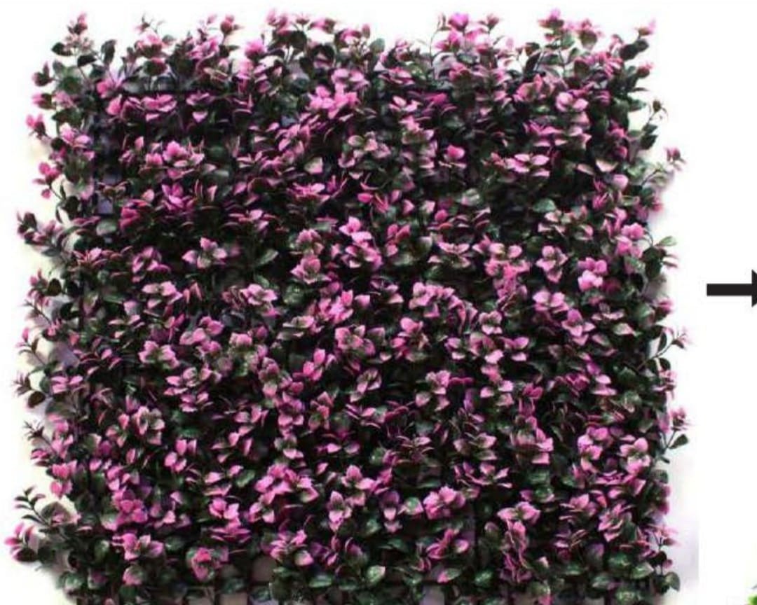 Pack of 1 Artificial Small Leaves square Wall Grass Tiles, Wall grass panels, Grass mat for wall décor, Garden Decor, Home Decor ( 20x20 inches Green) Green Eucalyptus Artificial flower